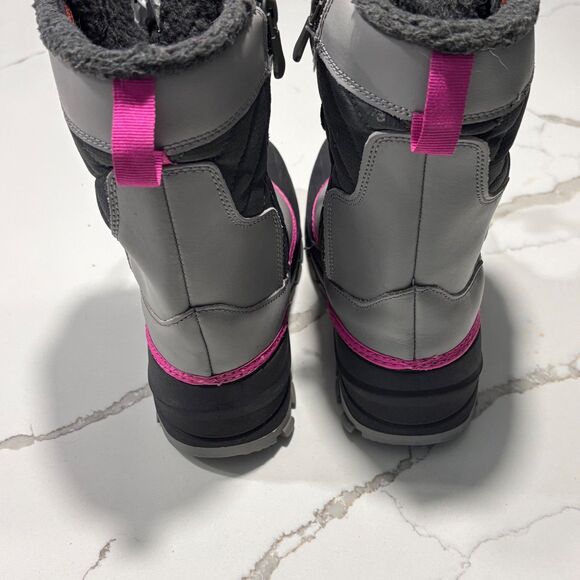 All in Motion | Girls Black Grey Thermolite Ecomade Winter Snow Boots Size 4 - Picture 11 of 14